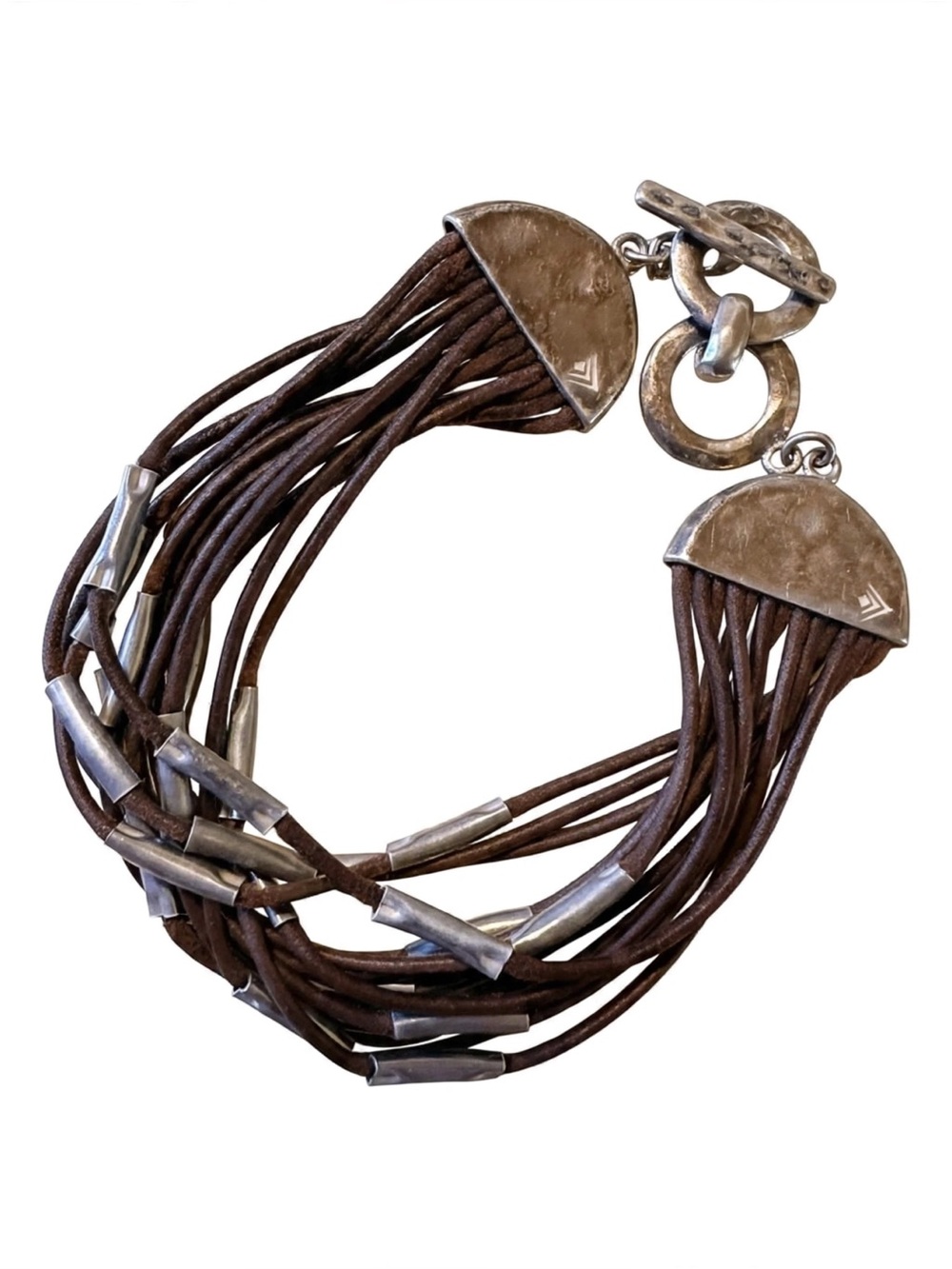 Silpada Retired Vintage Multi-Strand Gunmetal Sterling Bracelet